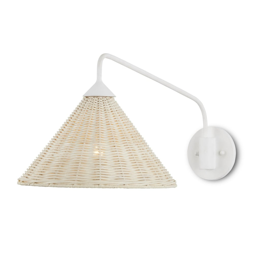 Basket White Swing-Arm Wall Sconce | Lightopia