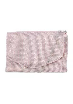 Jessica McClintock Raina  - V Flap Diamond Mesh Clutch | Belk