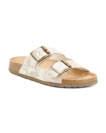 Double Buckle Camo Sandals | TJ Maxx