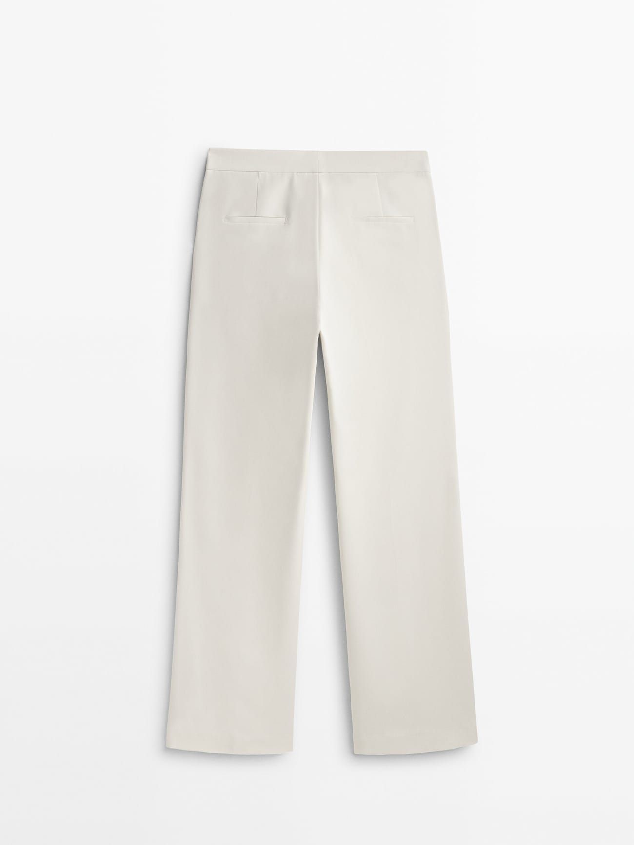 Straight crepe trousers | Massimo Dutti (US)