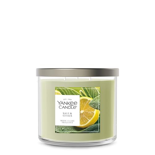 Yankee Candle Sage & Citrus, Scented Candle, 14.5oz 3-Wick Candle Jar with up to 40 Hours Burn Time, Giftable | Amazon (US)