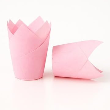 The Baked Studio Tulip Cupcake Liners – 50 Pack | Elegant Muffin & Cupcake Cases | Non-Stick, O... | Amazon (UK)