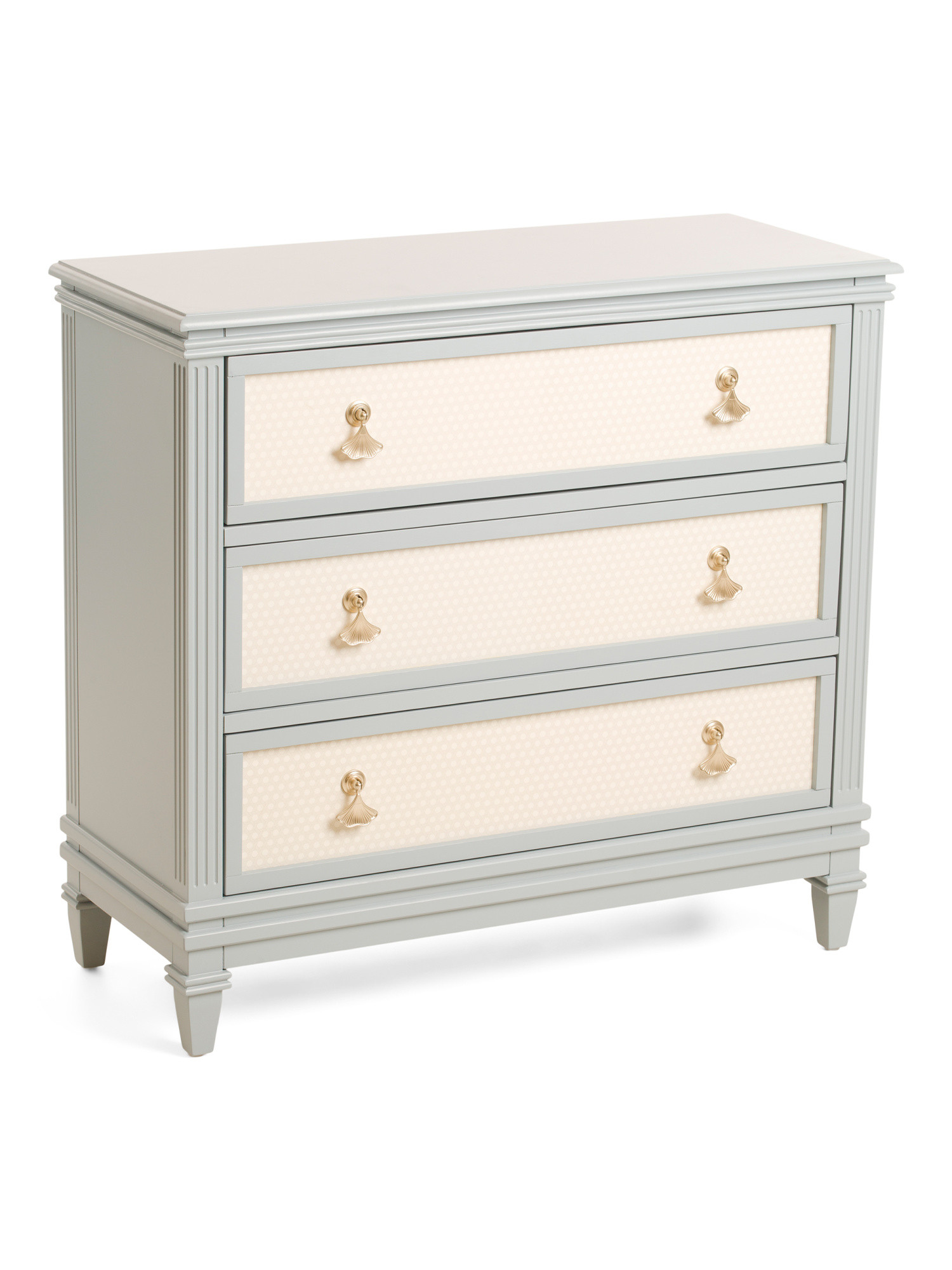 34x14x31.75 3 Drawer Chest With Cane Detail | Furniture & Lighting | Marshalls | Marshalls