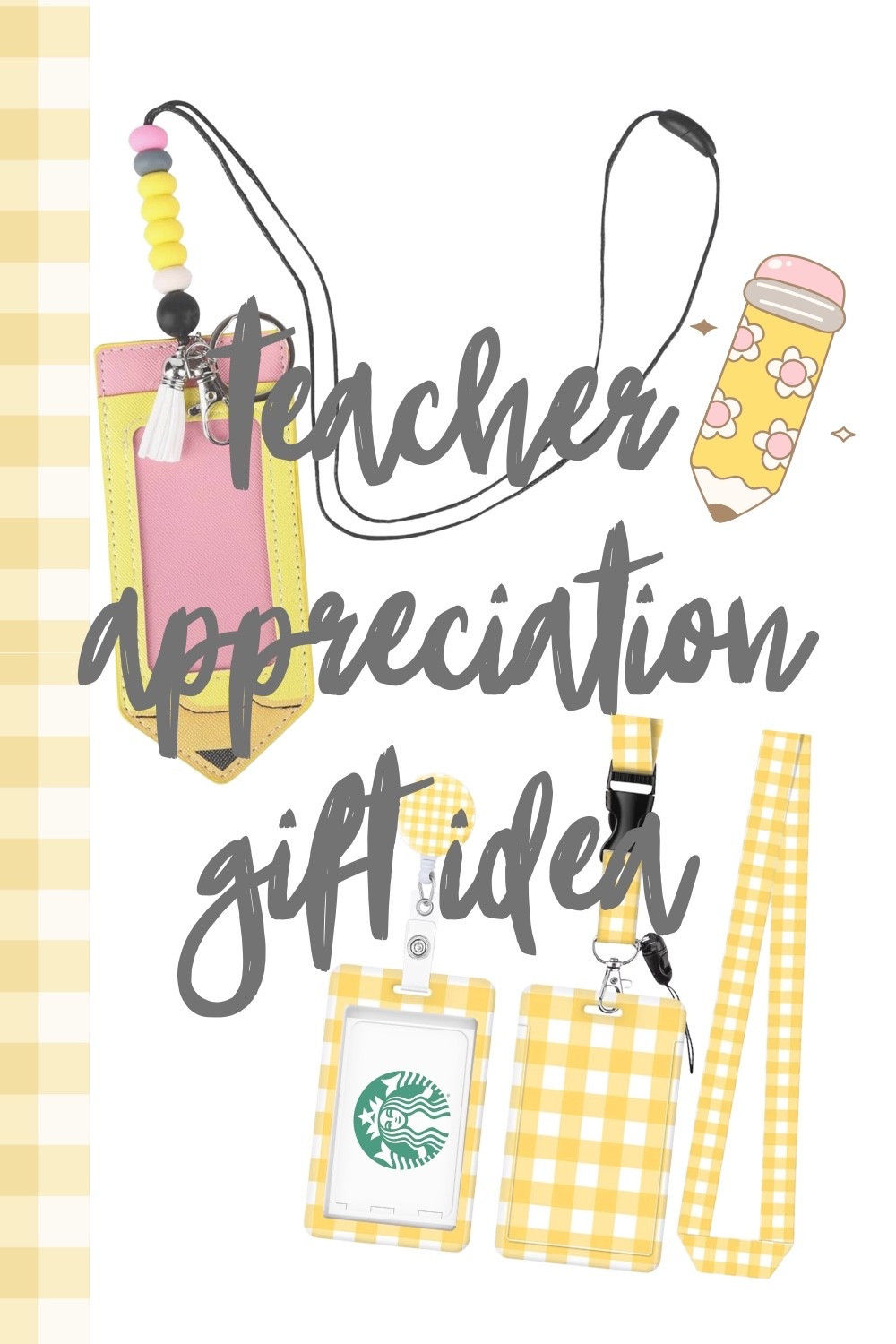 Teacher appreciation gift idea 🍎

A badge holder with a giftcard tucked inside = the cutest + most practical gift ☕️

Linked some cute options here!


#LTKmomlife #LTKKids #LTKspringtrends