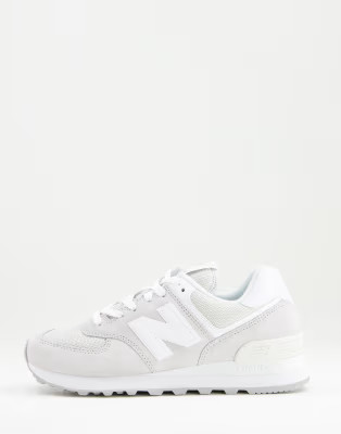 New Balance 574 trainers in white | ASOS (Global)