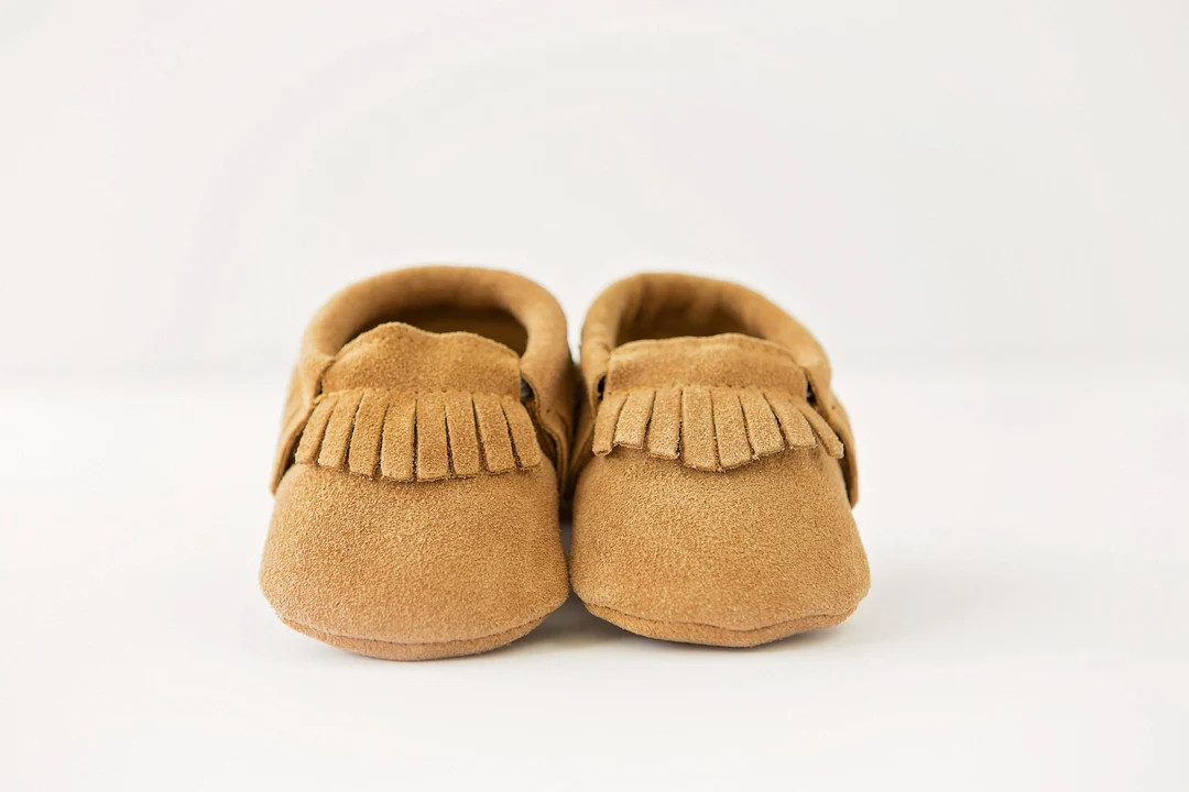 Caramel Brown Organic Suede Leather Baby Moccasins - Etsy | Etsy (IT)