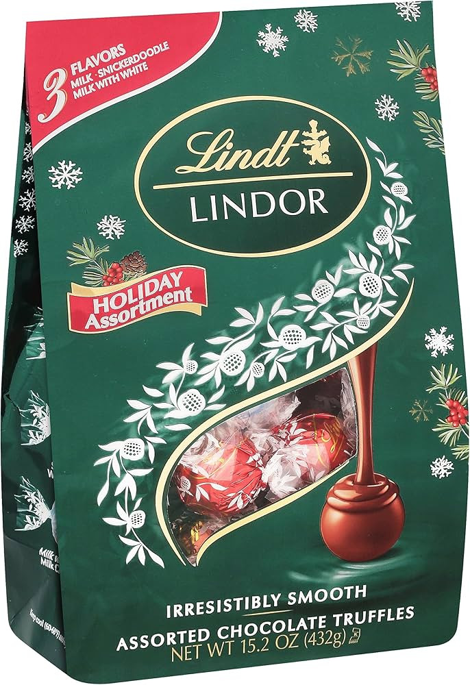 Lindt LINDOR Holiday Assorted Chocolate Candy Truffles with Smooth, Melting Truffle Center, 15.2 ... | Amazon (US)