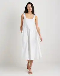 Cotton Mixed Media Tank Dress | Quince