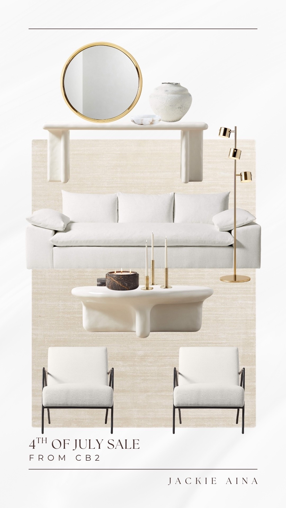 CB2 4th of July sale finds !! Love a clean, white living space. 

#LTKHome #LTKSaleAlert #LTKStyleTip