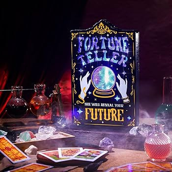 Fortune Teller LED Tabletop Sign Halloween Fortune Teller Tabletop Decoration with Blue Fortune T... | Amazon (US)