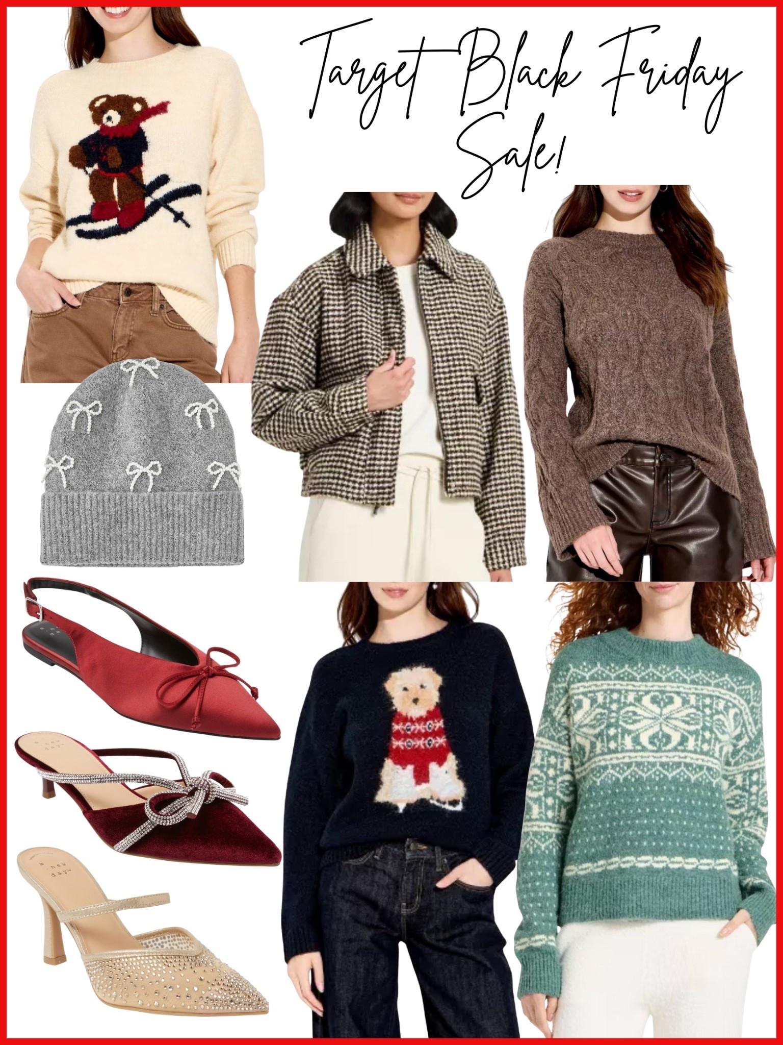 Target Black Friday Sale - 40% OFF sweaters up to 50% OFF shoes! 

#LTKGiftGuide #LTKCyberWeek #LTKSaleAlert