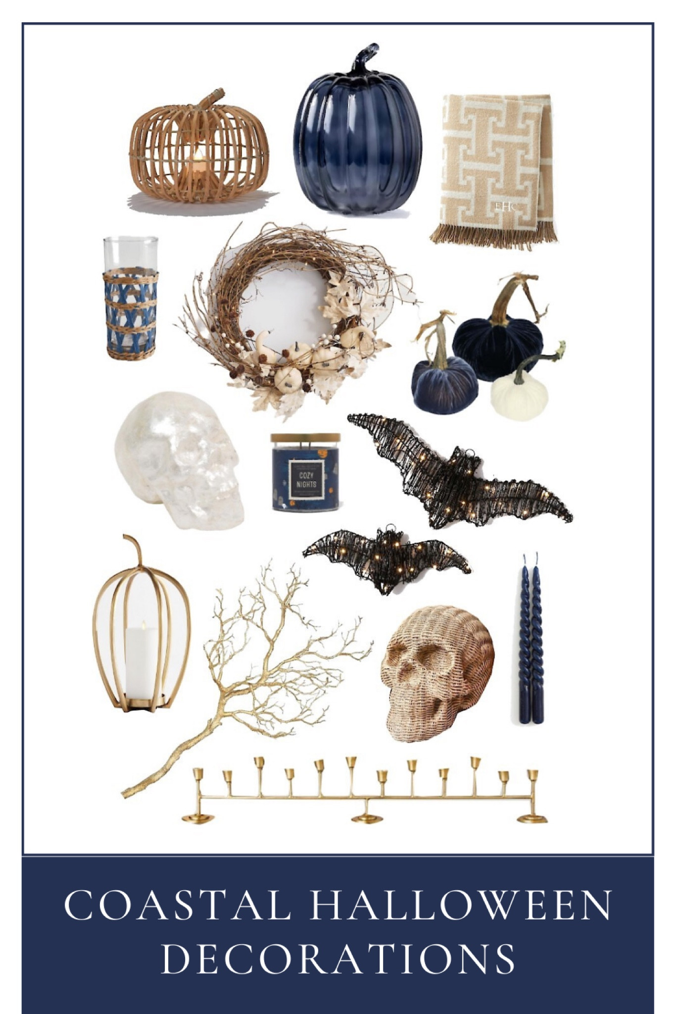 A coastal fall Halloween! Blue and navy with chic coastal textures and patterns  

#LTKSeasonal #LTKHalloween #LTKhome