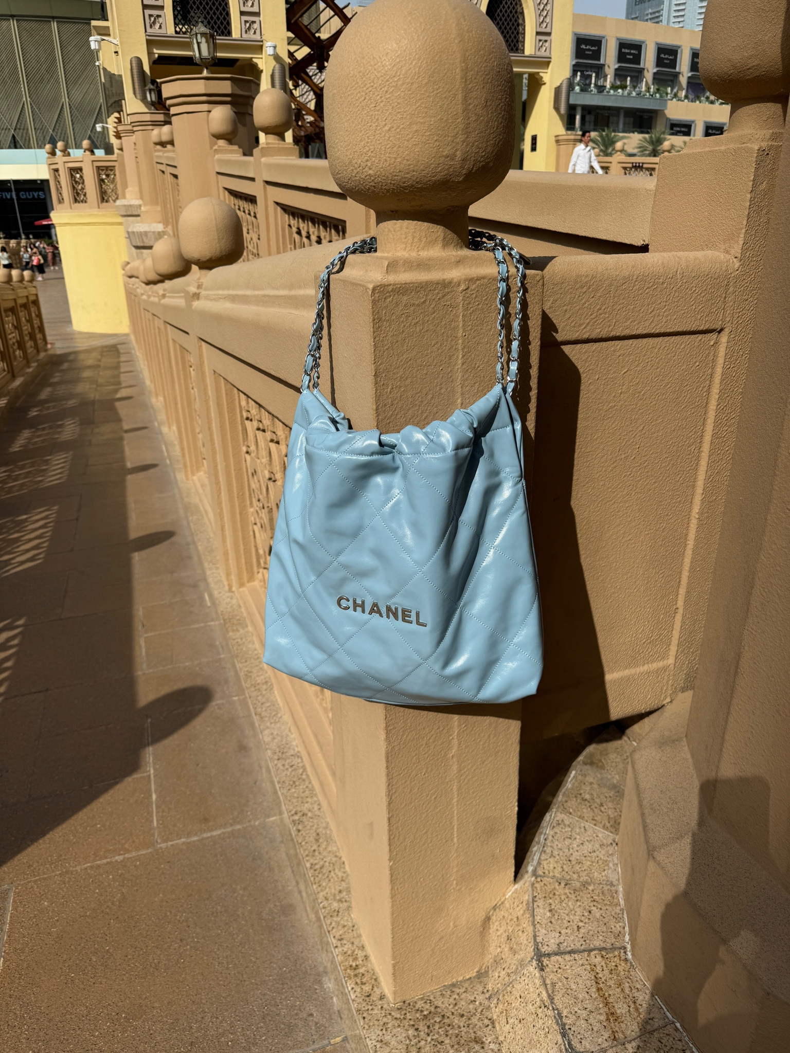 Chanel bag, baby blue bag, baby blue, light blue tote, tote bag, Chanel tote, Chanel 22 

#LTKuk #LTKbag #LTKspring