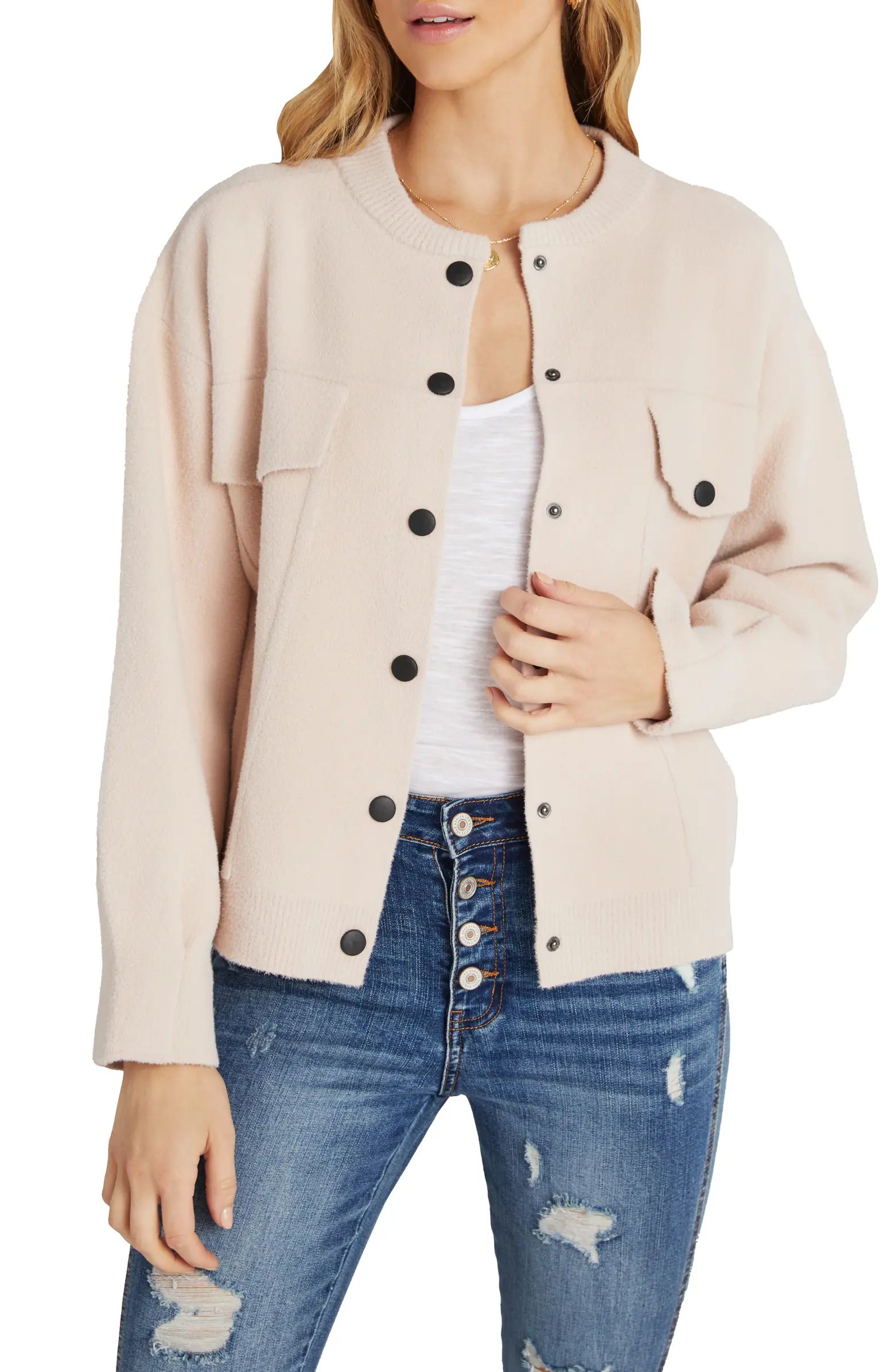 Snap Front Sweater Jacket | Nordstrom