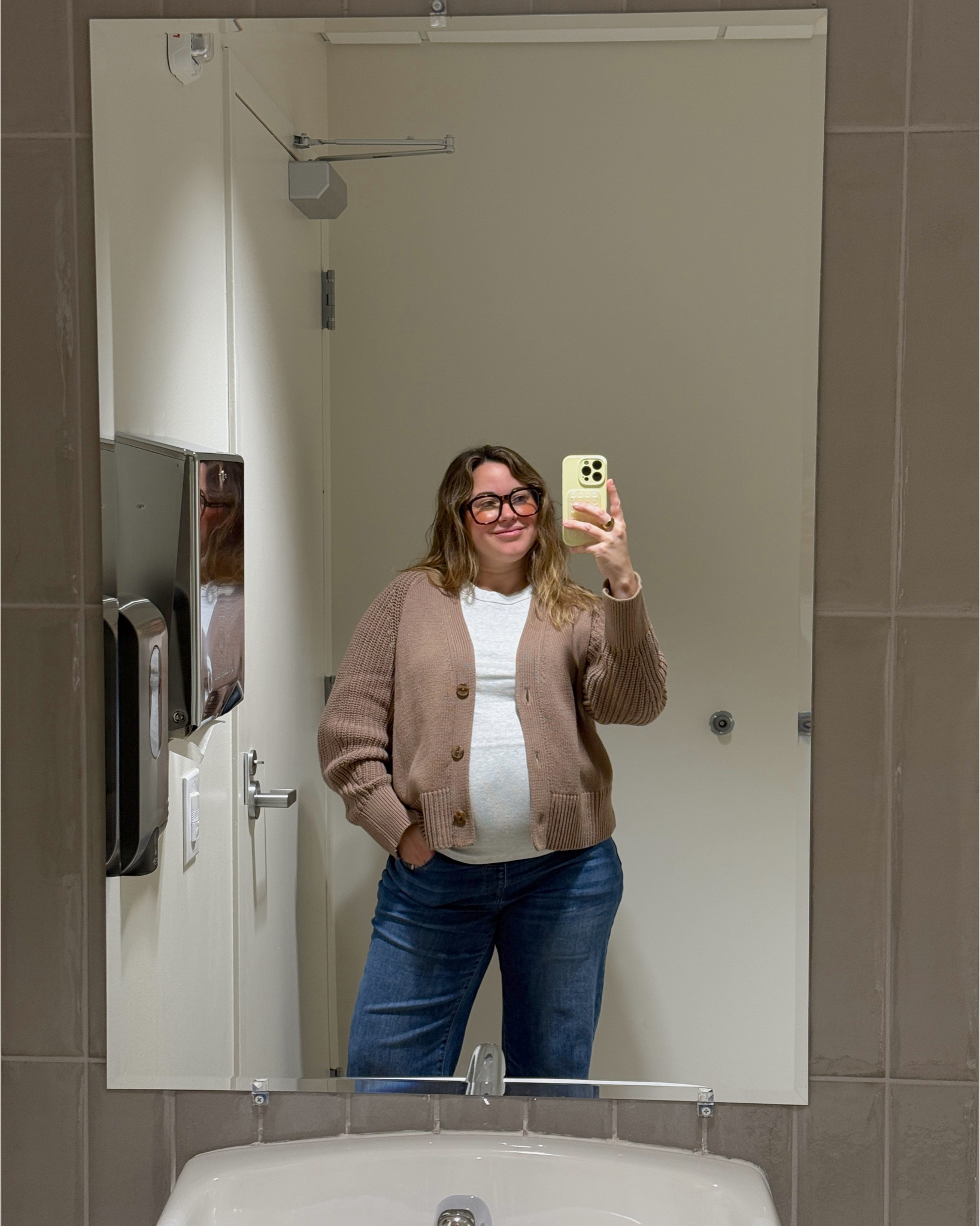 Cozy office ootd, bump friendly;
Tank- L
Cardigan- M, from Haven Welll Within,  linked similar styles 
Jeans- L 

#LTKBump #LTKWorkwear #LTKootd