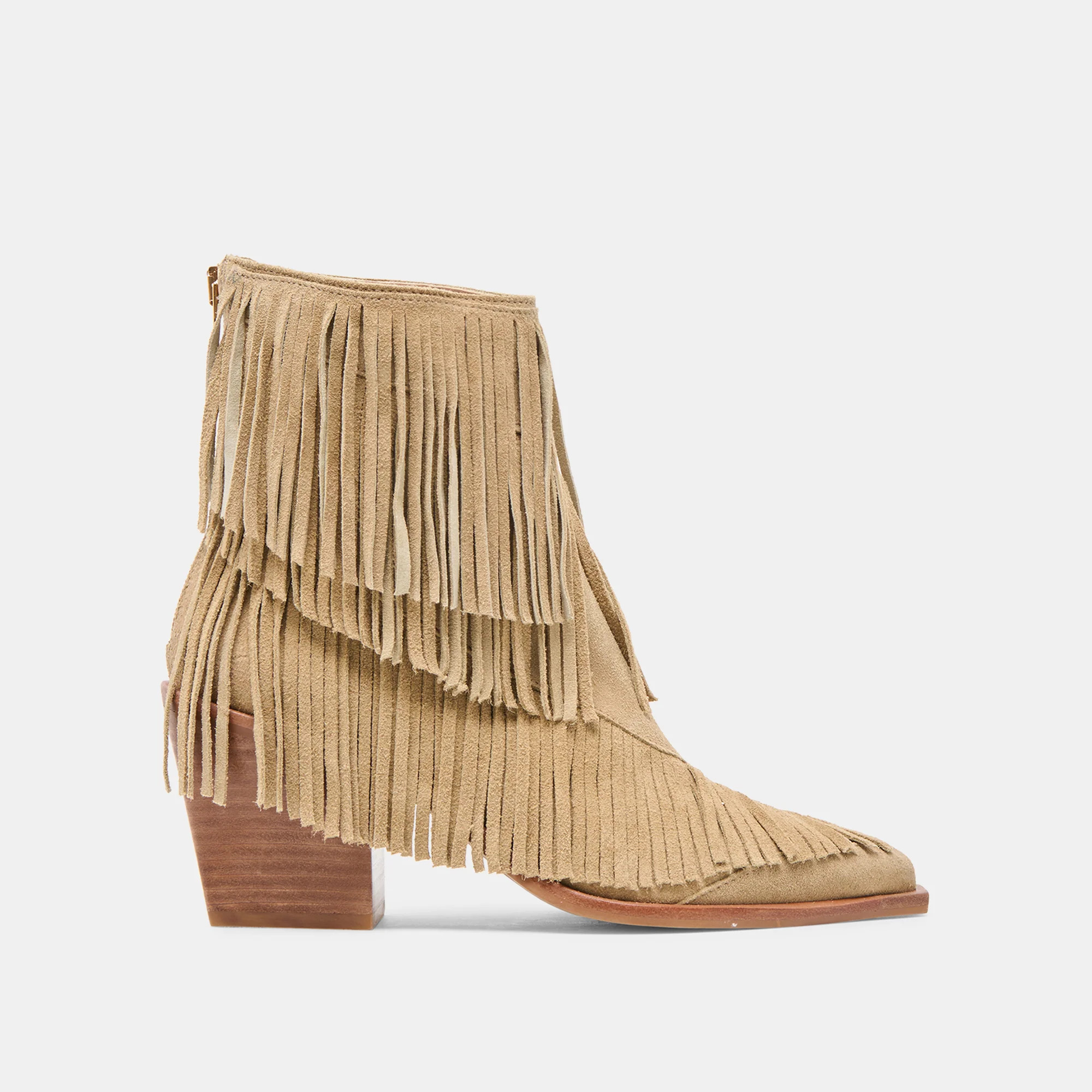 Torey Dk Taupe Suede Booties | Dolce Vita | DolceVita.com
