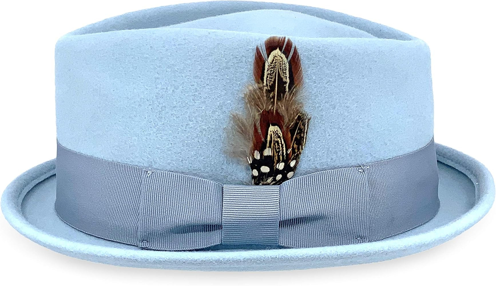 Belfry Crushable Porkpie Fedora Hat Men's Vintage Style 100% Pure Wool in Black Brown Grey Navy P... | Amazon (US)