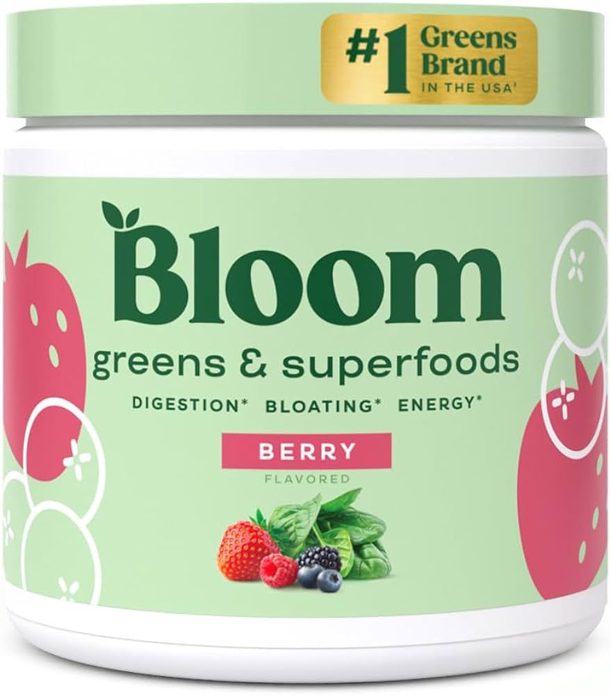 Bloom Nutrition Super Greens Powder Smoothie & Juice Mix - Probiotics for Digestive Gut Health & ... | Amazon (US)