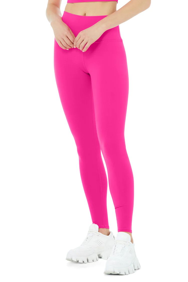 High-Waist Airbrush Legging - Neon Pink | Alo Yoga