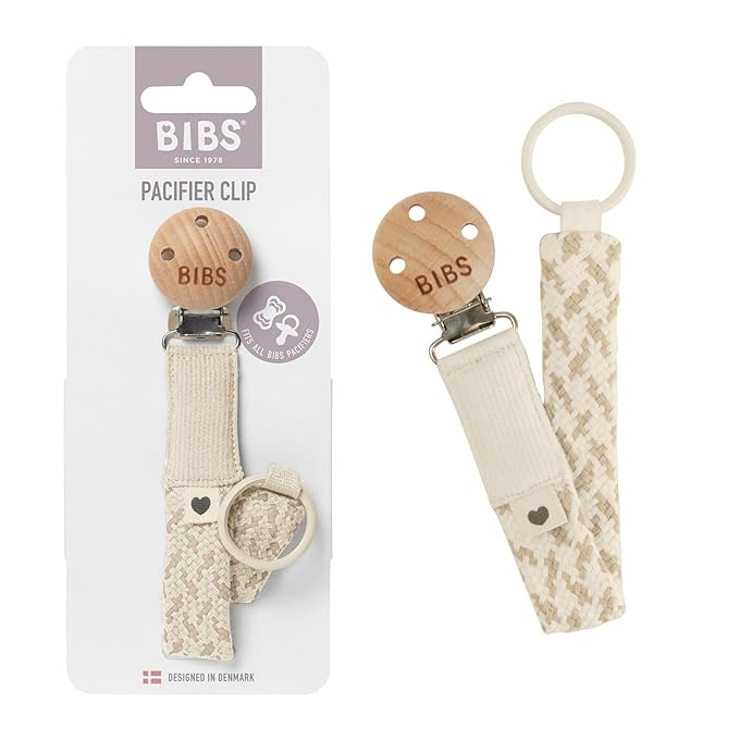 BIBS Paci Braid. Pacifier String. Organic Cotton. Danish Design, OneSize (0-36 Months), Ivory/Van... | Amazon (US)