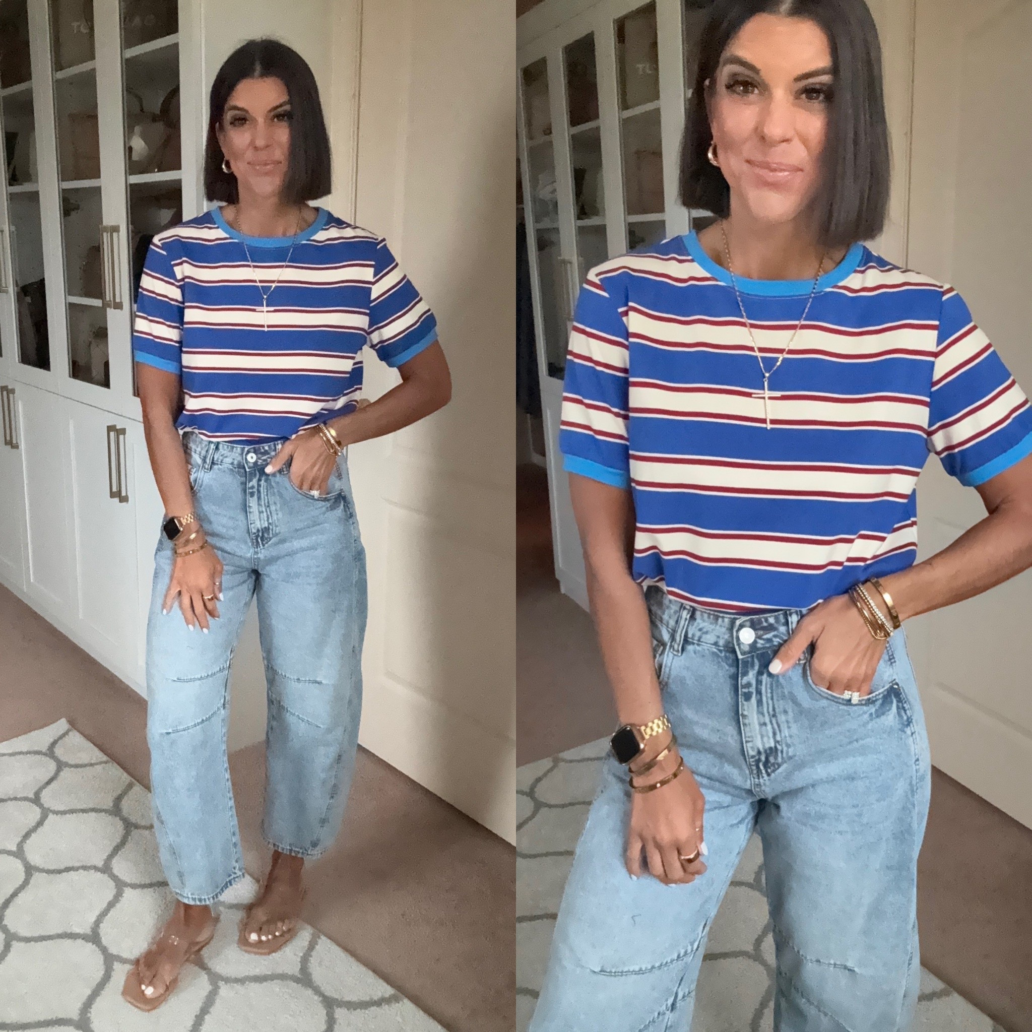 Size small in tee Size 2 in jeans

#LTKSeasonal