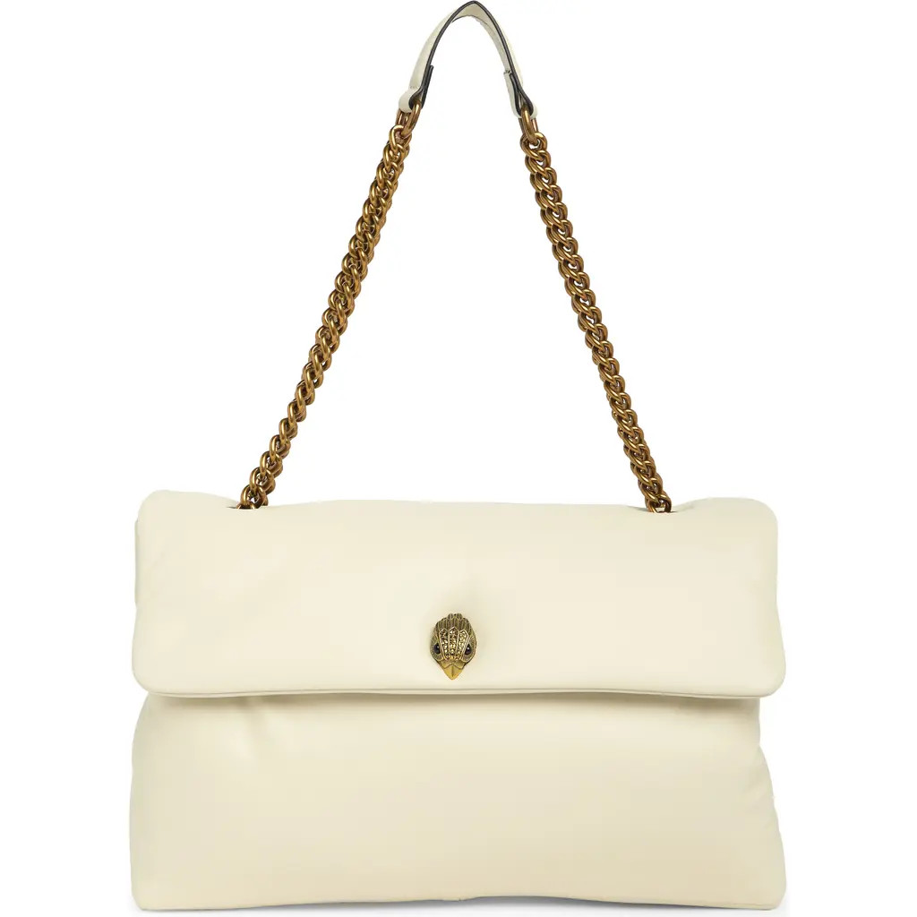 Kurt Geiger London XXL Kew Leather Bag in Bone at Nordstrom | Nordstrom