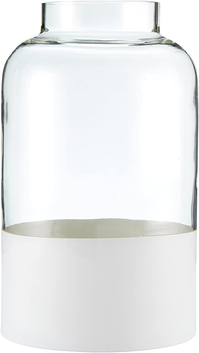47th & Main Glass Decorative Bottle Vase, 9" Tall, Matte White Base | Amazon (US)