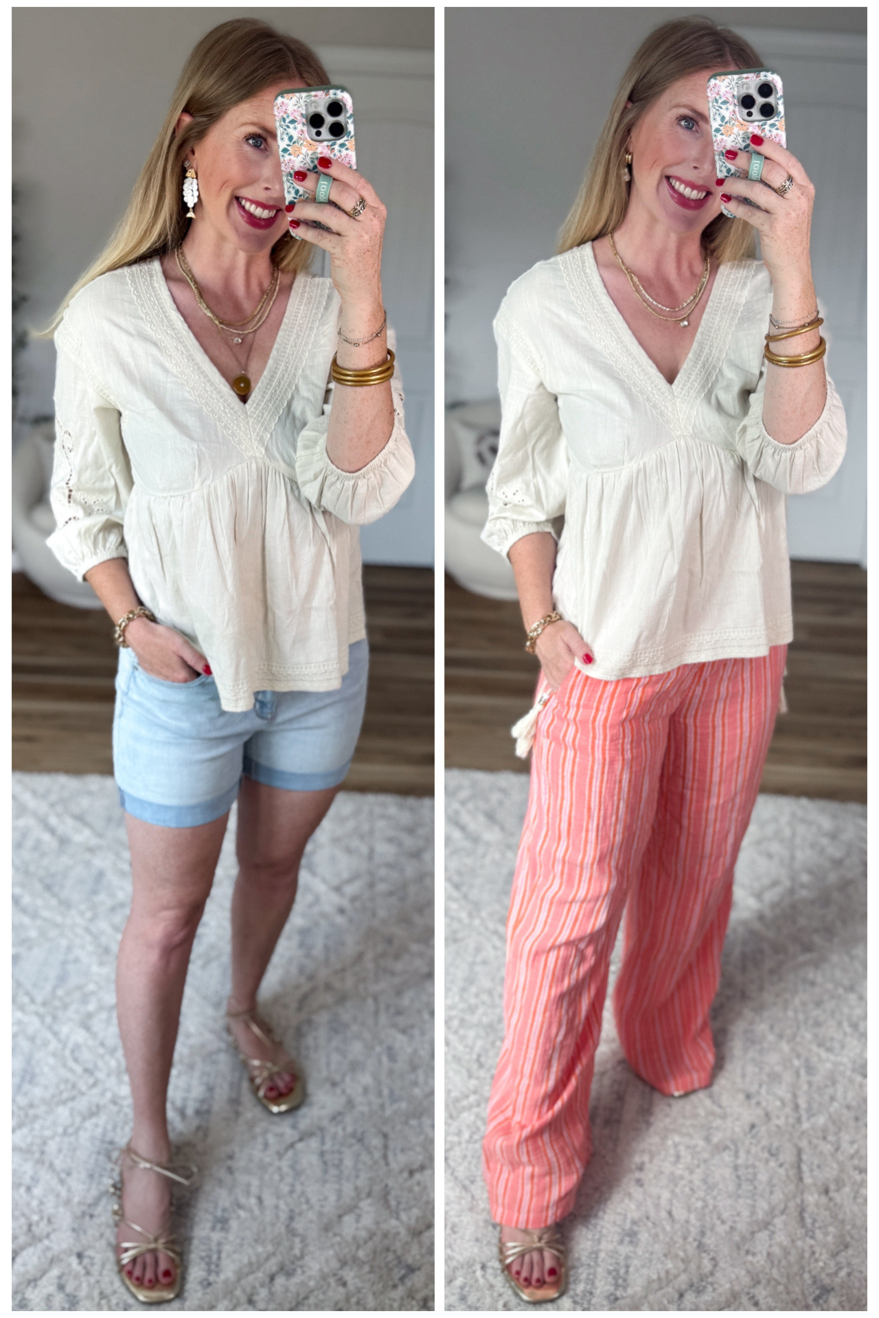 2 ways to style this 3/4 sleeve top from Walmart!

#LTKootd #LTKmomlife