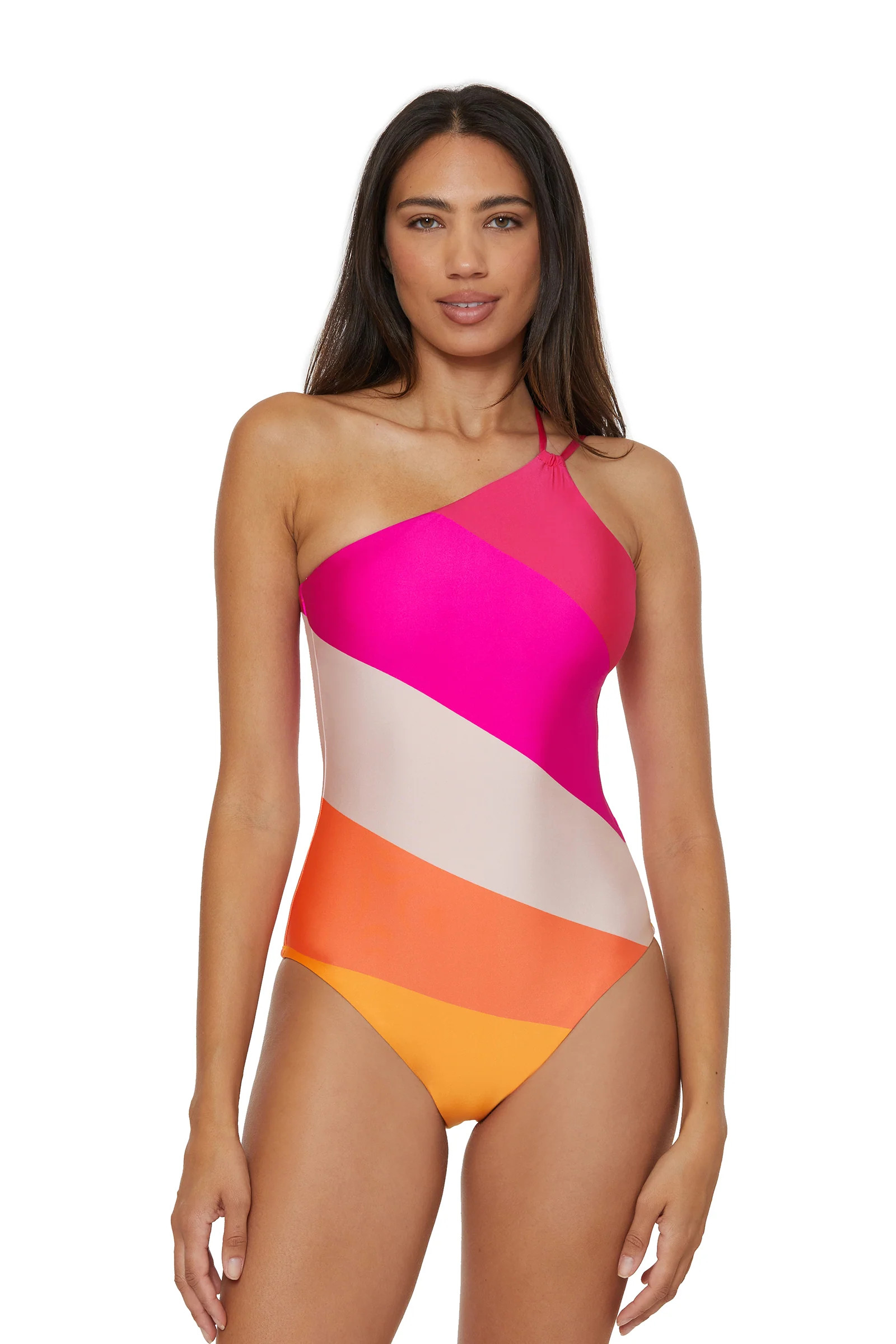 One-Shoulder One-Piece Swimsuit - Sunburst | Trina Turk