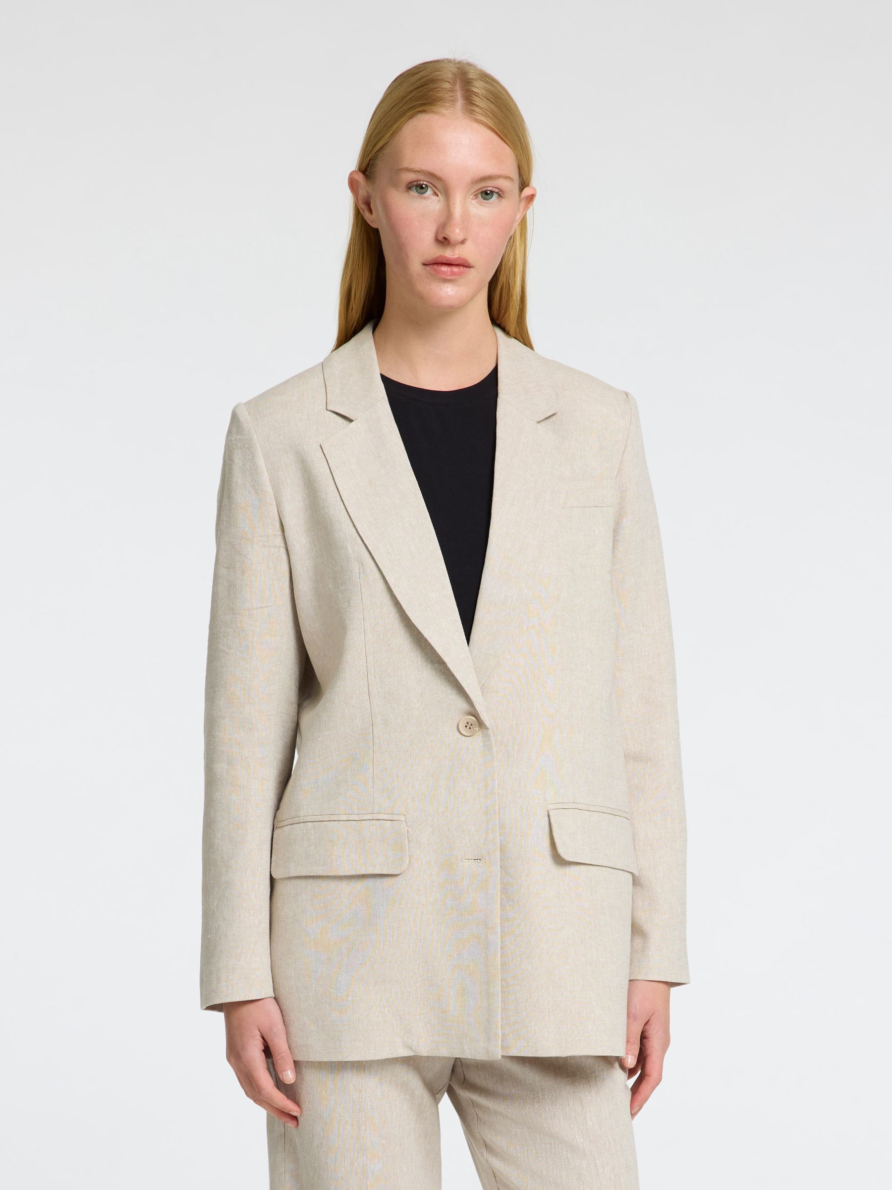 RELAXED FIT SINGLE-BREASTED BLAZER | Brown | Selected | Selected