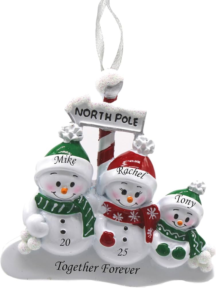 2025 Family Christmas Ornament – Personalized Ornament for Families – Custom Snowman Family O... | Amazon (US)