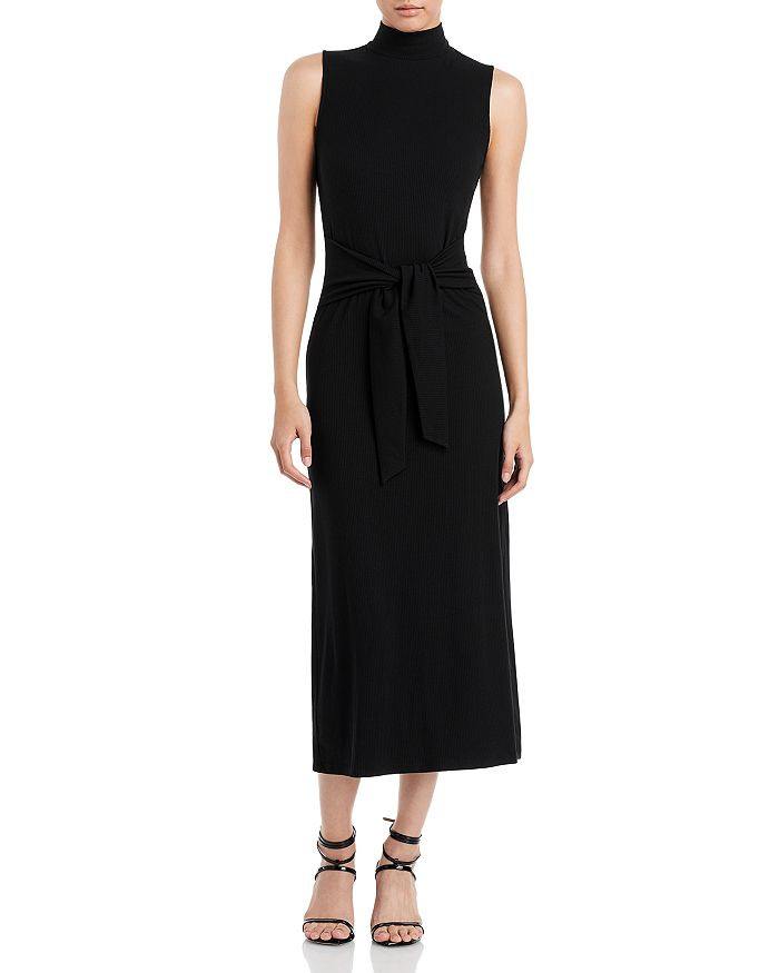 Mock Neck Tie Waist Ribbed Dress - 100% Exclusive | Bloomingdale's (US)