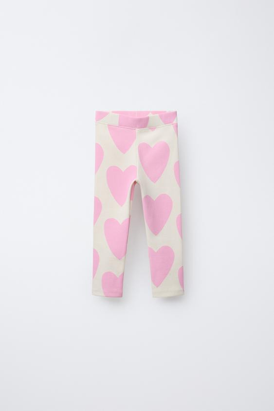 PRINTED RIBBED LEGGINGS | Zara US