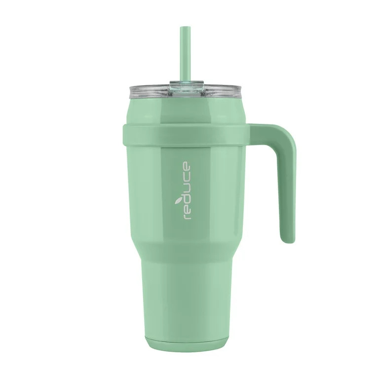 Reduce Vacuum Insulated Stainless Steel Cold1 40 fl oz. Tumbler Mug with 3 Way Lid, Straw, & Hand... | Walmart (US)