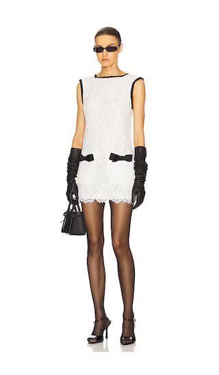 Helsa The Lace Mini Dress in White. - size L | Revolve Clothing (Global)