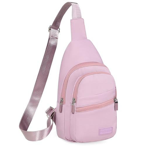 AIKELIDA Small Sling Backpack Crossbody Sling Bag for Women, Chest Bag Daypack Fanny Pack Crossbody Bag for Hiking Traveling Outdoors - Lilac | Amazon (US)