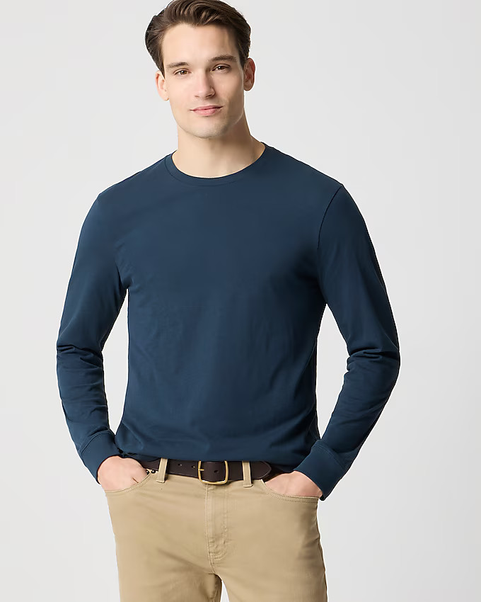 Long-sleeve washed jersey tee | J.Crew Factory