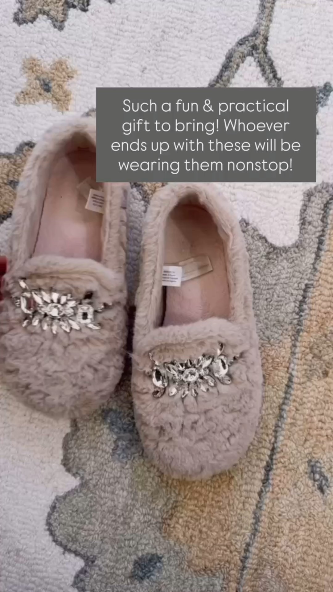 How cute are these embellished fuzzy slippers?! These are so comfortable! Such a great gift for a favorite things party!

Loverly Grey, slippers, friend gift ideas, free people, favorite things party, white elephant party 

#LTKHoliday #LTKGiftGuide