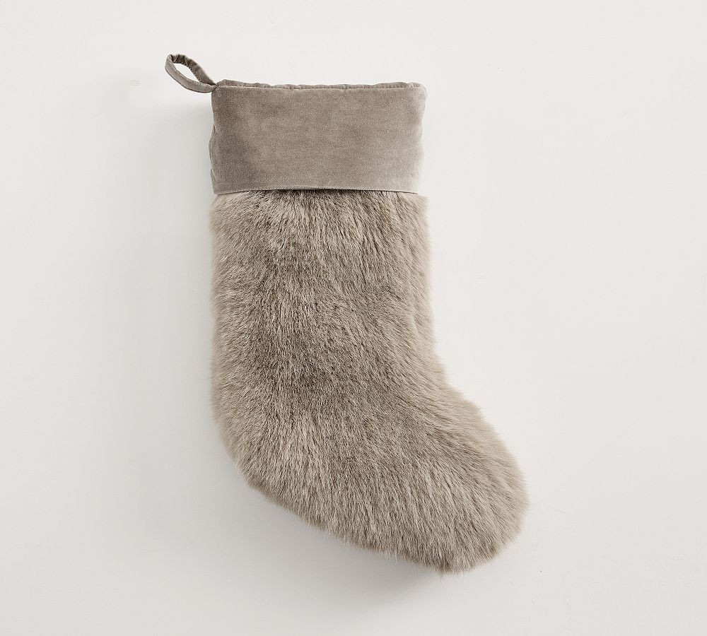 Mink Faux Fur Stocking | Pottery Barn (US)
