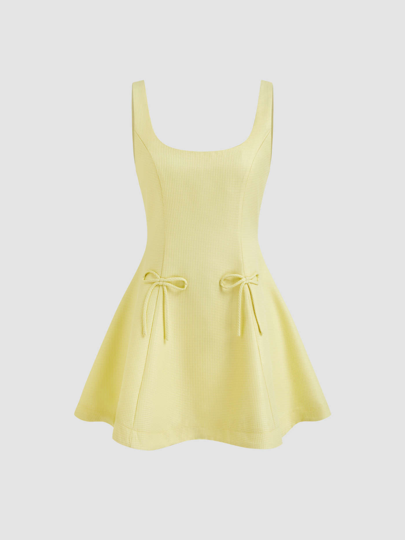 Square Neck Bowknot Mini Dress | Cider