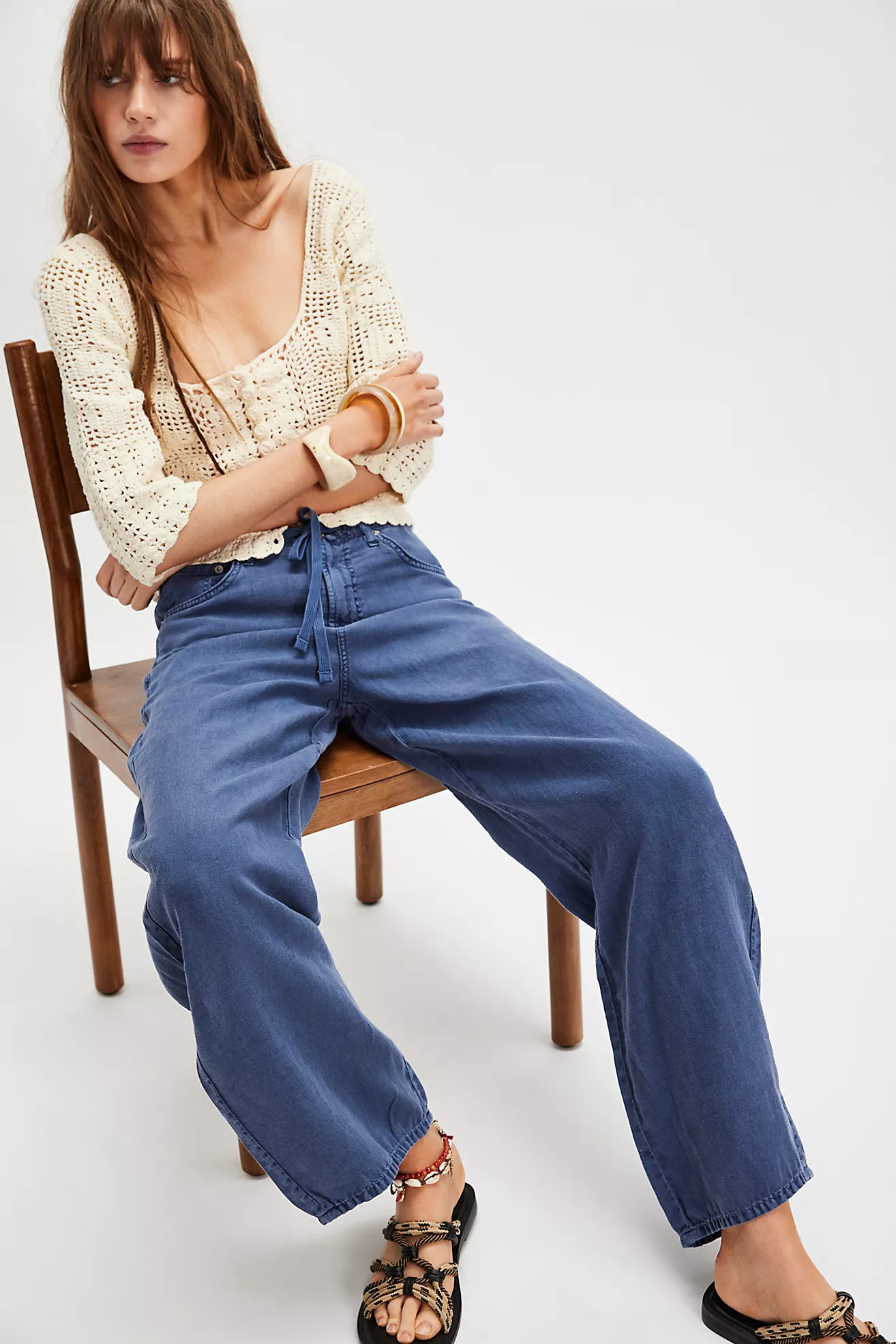 Citizens of Humanity Brynn Drawstring Linen Trousers | Free People (Global - UK&FR Excluded)