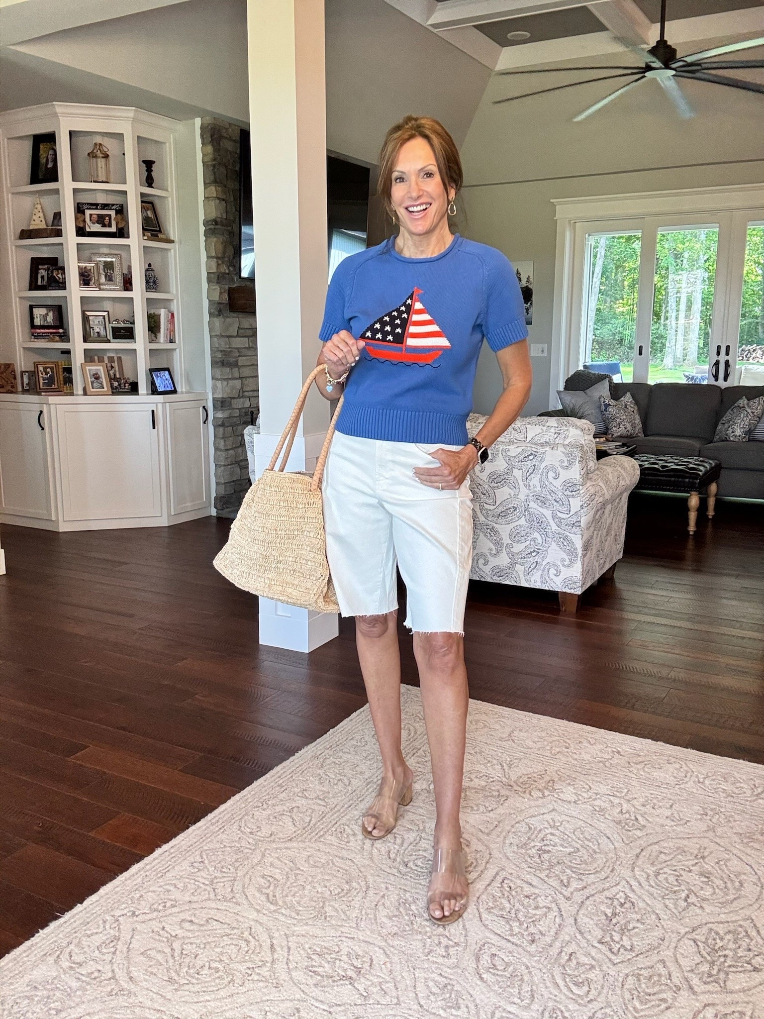 Sailboat sweater \ medium
Bermuda shorts - size 8

summer style, elevated casual outfits, 4th of July fashion

#LTKOver40 #LTKTall #LTKMidsize