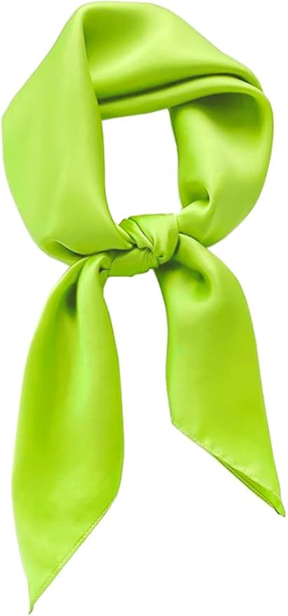 Lastclream Chiffon Square Neck Scarves for Women Handkerchief Retro Satin Ribbon Scarf for Hair W... | Amazon (US)