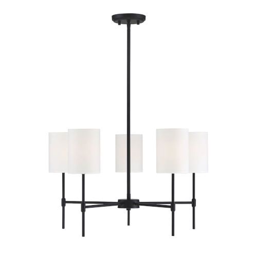 Kate Matte Black Five-Light Chandelier | Bellacor