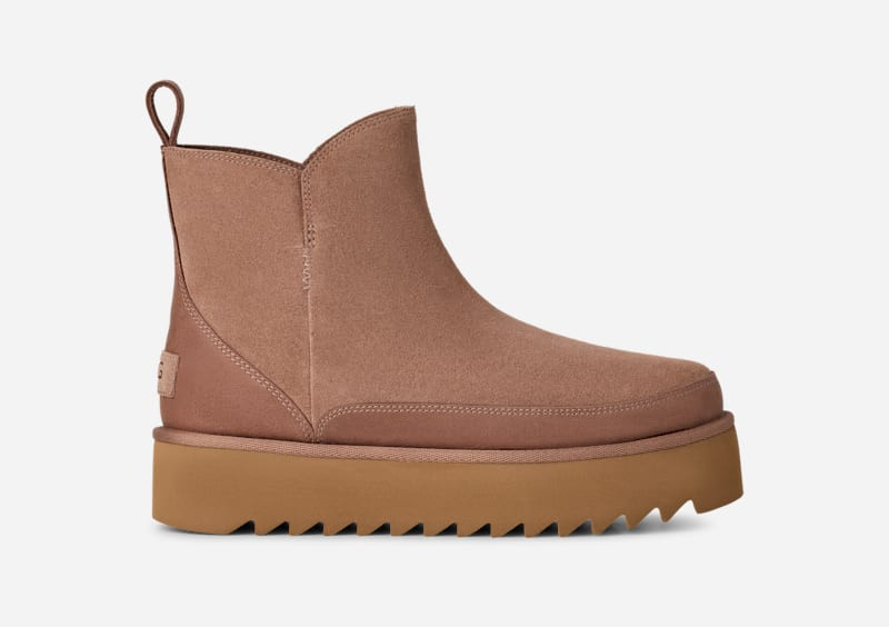 UGG® Women's Alina Mini Platform Suede/Leather Classic Boots in Rocky Oak, Size 7 | UGG (US)