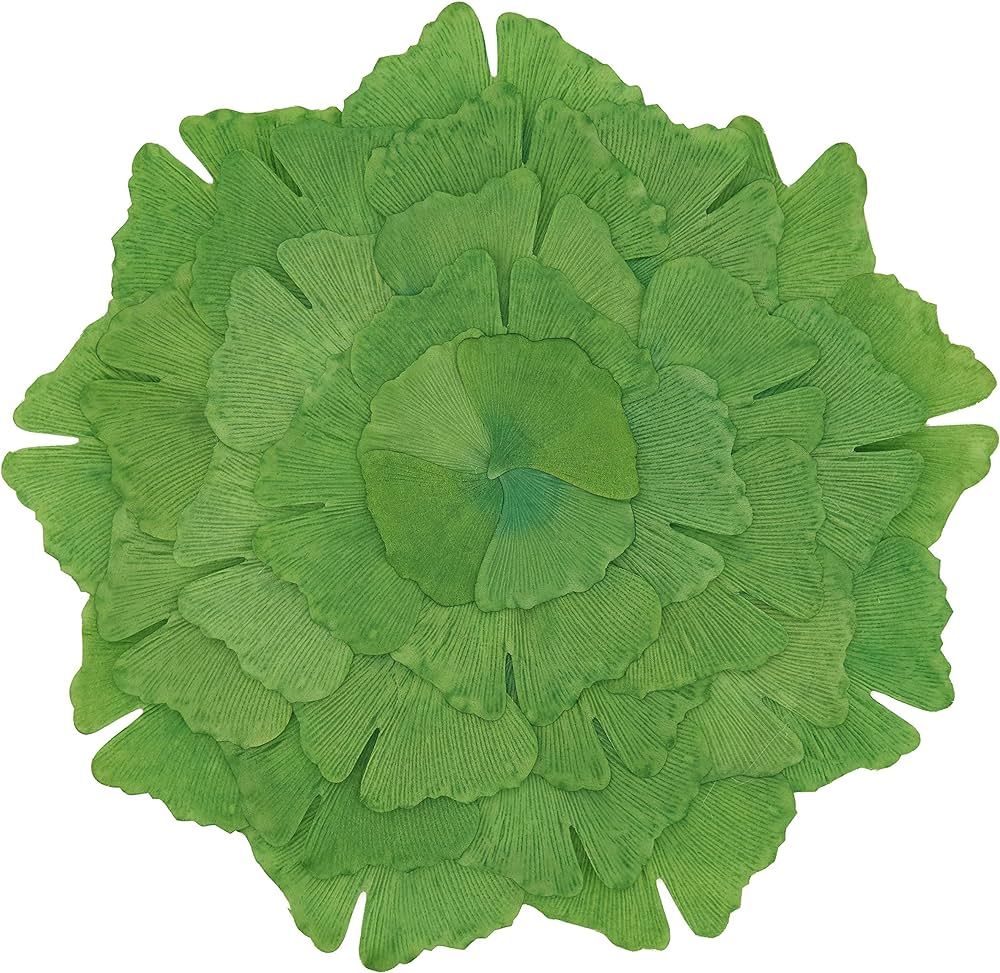 SARO LIFESTYLE Biloba Design Ginkgo Leaf Placemats (Set of 4), 14"x14", Green | Amazon (US)