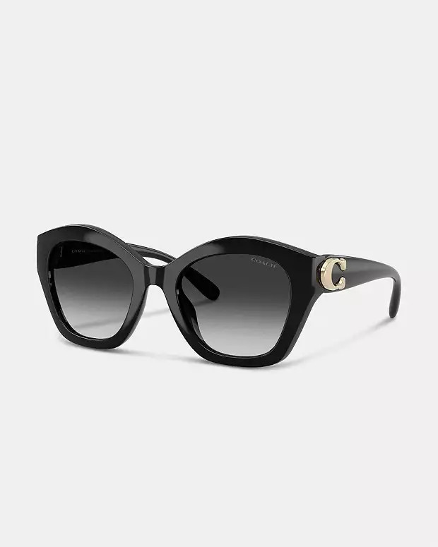 Maxi Sculpted C Oversized Geometric Sunglasses | Coach (US)