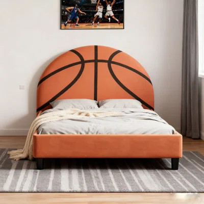 Rainbow Design Upholstered Twin Platform Bed Cute Style Princess Bed For Boys & Girls, Teens | Wayfair North America