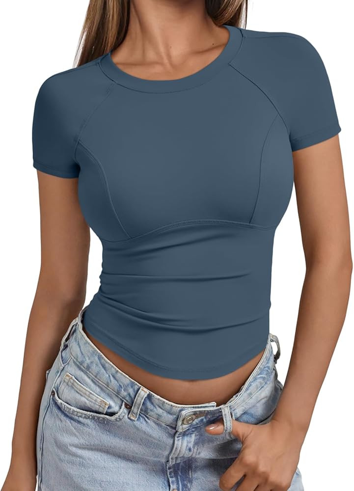 Trendy Queen Women Casual Short Sleeve T Shirts Summer Crewneck Raglan Tshirts Cute Tee Basic Cro... | Amazon (US)