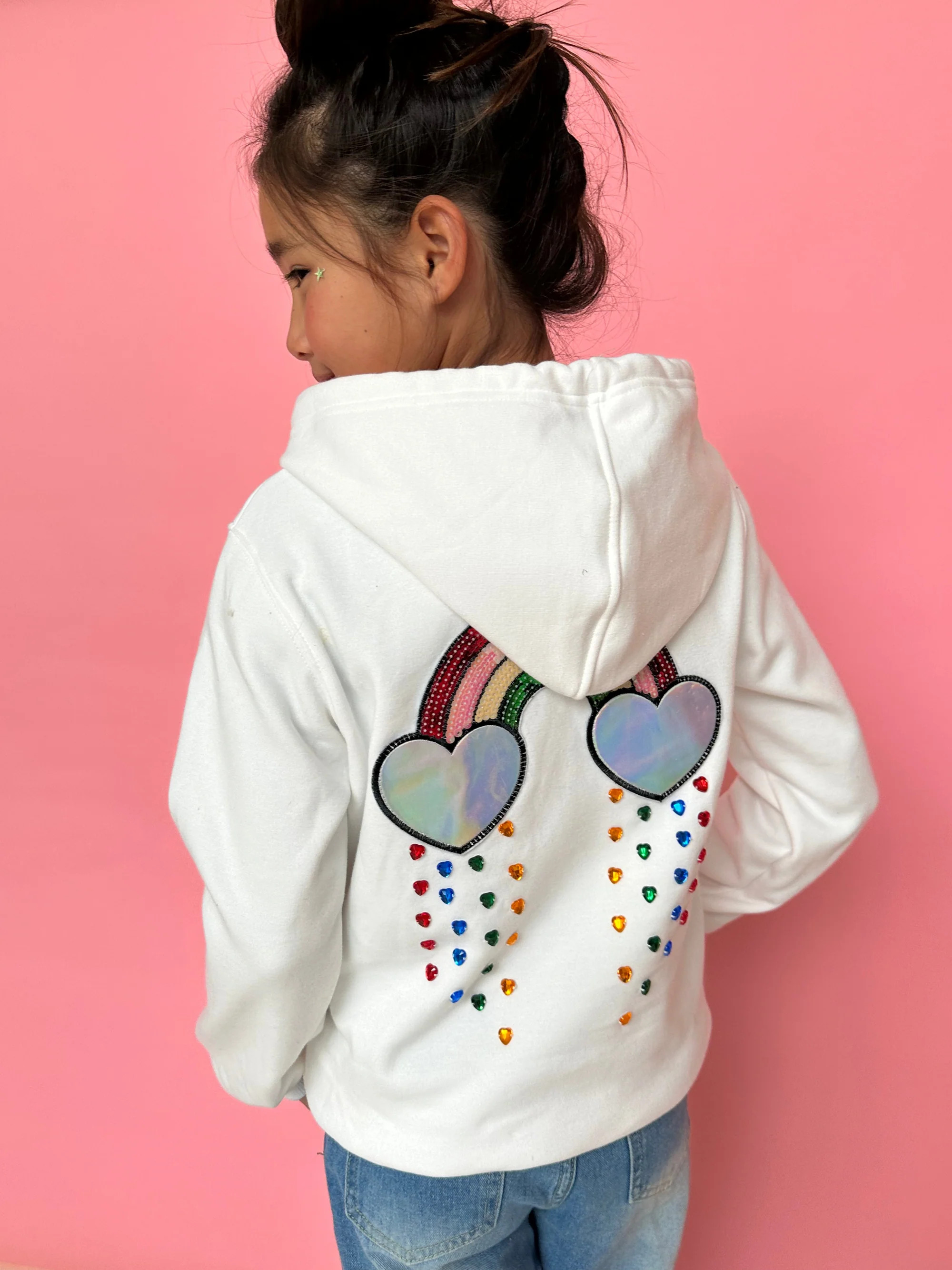 Rainbow Heart Hoodie | Lola + The Boys